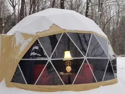 luxury yurt with bathroom