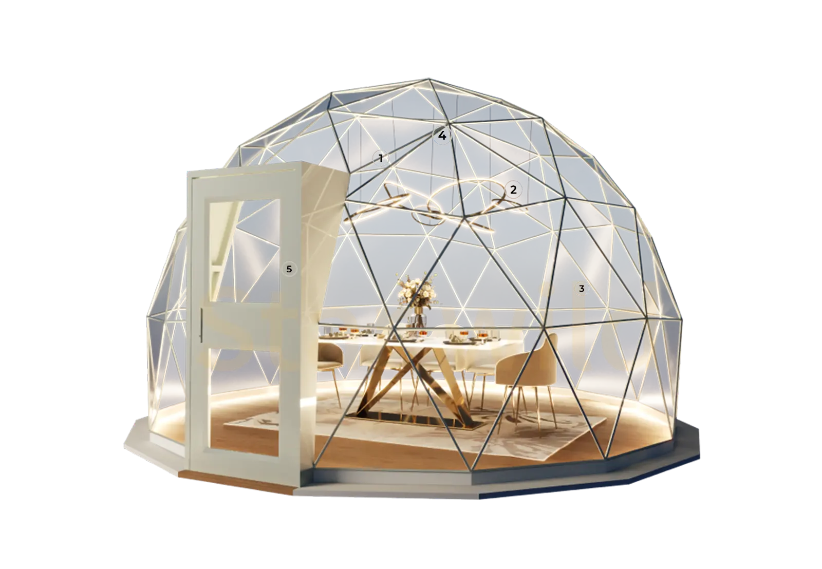 Taurus Glamping Dome Tent Design & Configuration