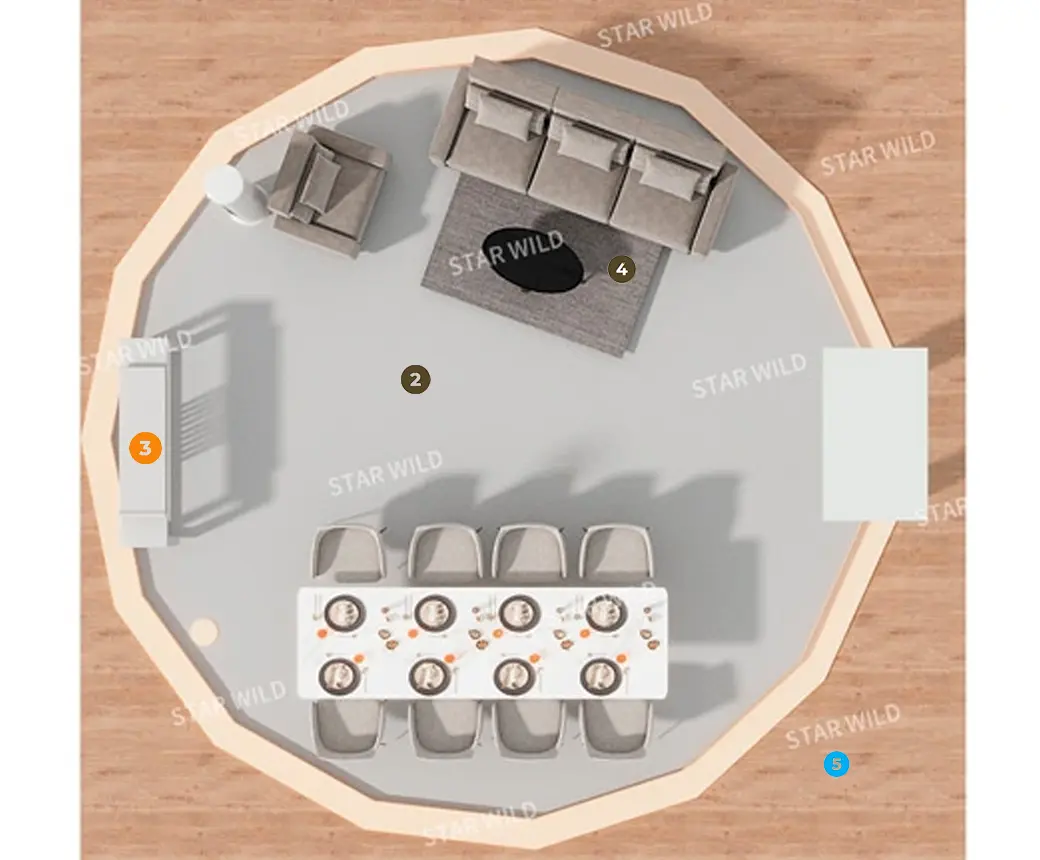 Interior Features of Taurus Glamping Dome Tent