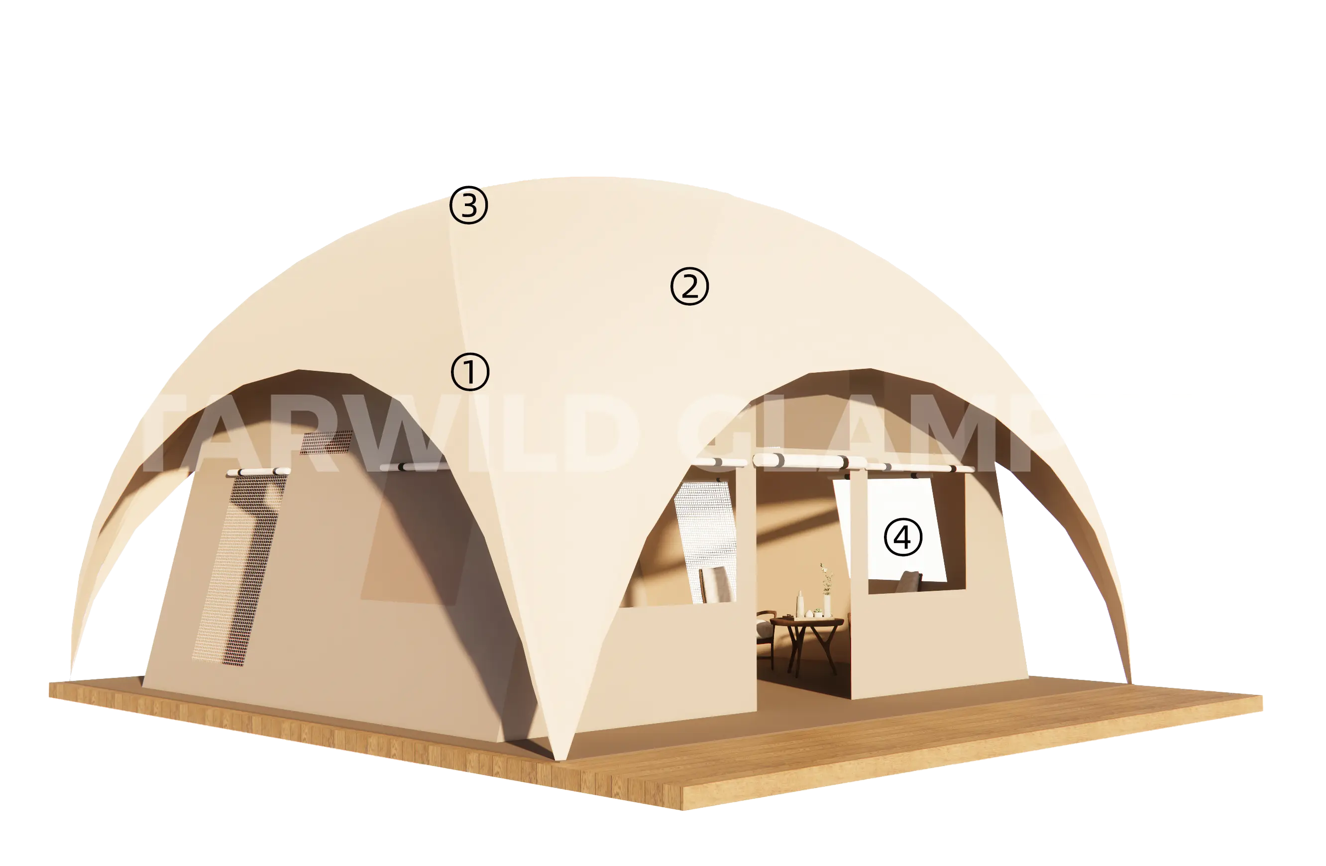 Ursa Glamping Dome Tent Design & Configuration